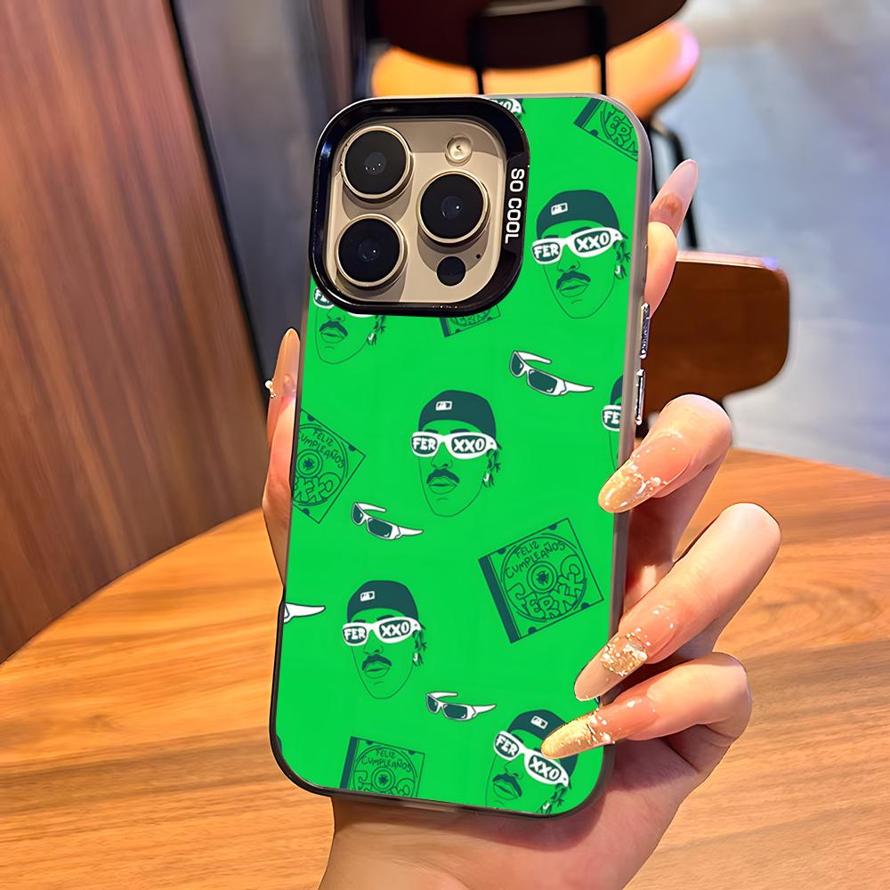 Singer F-Feid Ferxxo SIXDO Phone Case For IPhone17 Air 16 15 14 Plus 13 12 11 Pro 7 8 XS Max XR Silver Black Bumper Case