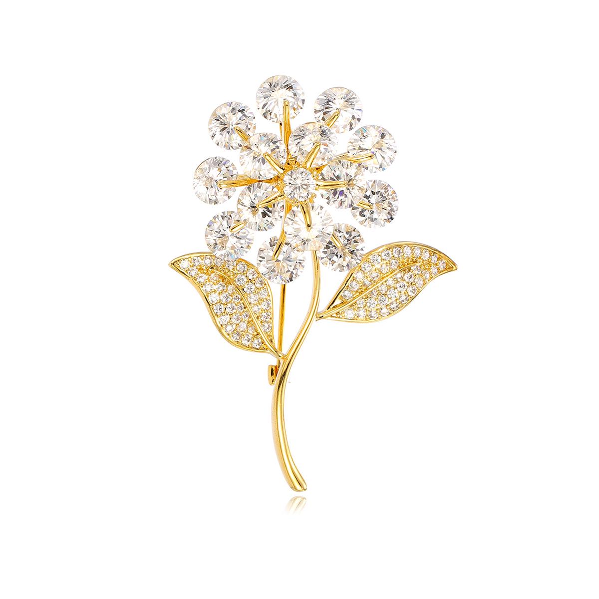 

Elegant Rotating Floral Brooch for Women s Suit Lapel - High-End Japanese & Korean Corsage Pin