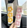 Car Seatbelt Cover Cute Embroidered Flowers Auto Shoulder Strap Protector Pad Seat Belt Harness Cushion for Children Women