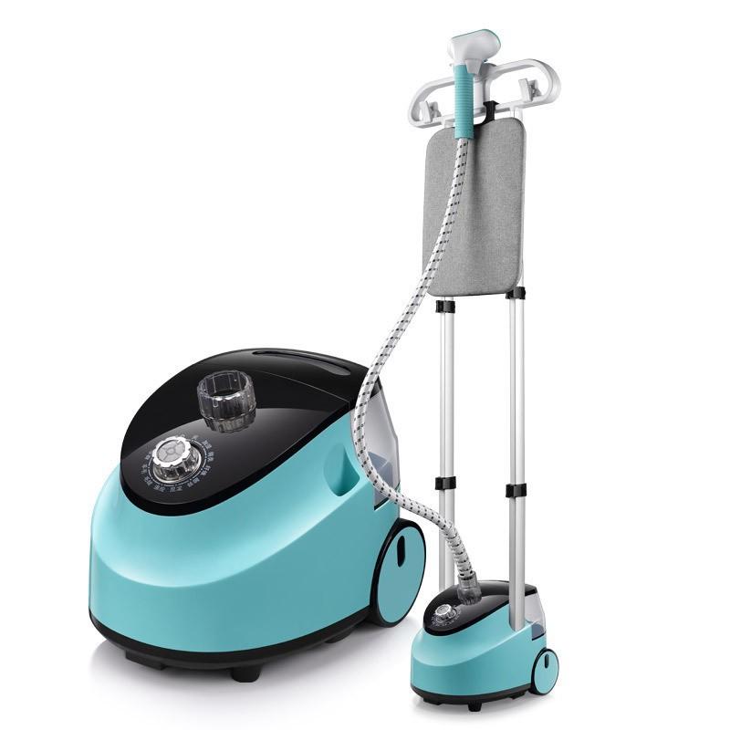 EU/UK 1800ML Small handheld 11 gears Ironer Home use Double rod Vertical Clothing Steam Iron Wrinkle Garment Steamer For Clothes EU синий