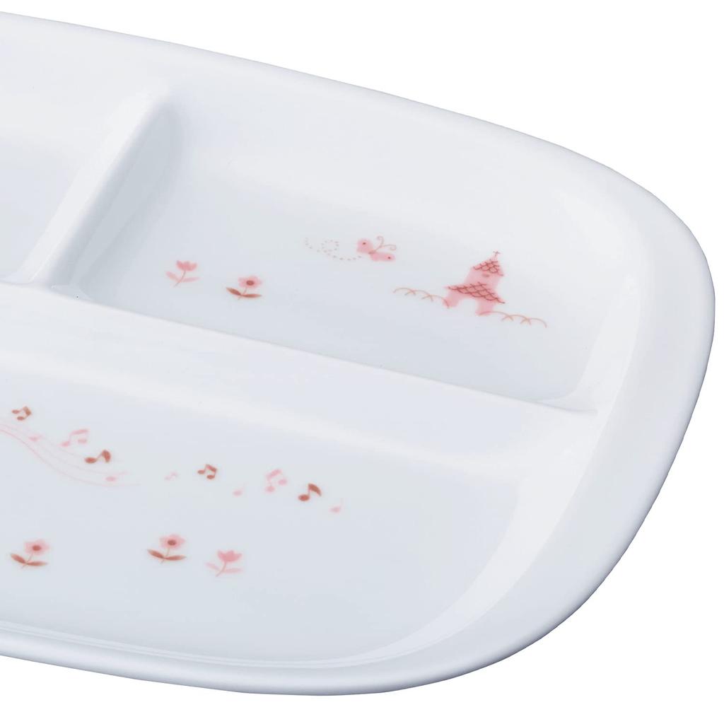 Noritake Light Step Lunch Plate, 26cm, Children's, Microwave and Dishwasher Safe, Pink, Fine Porcelain (Reinforced Porcelain), 69701K/5002-1