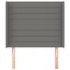 VidaXL Tête de lit avec oreilles Gris foncé 93x16x118-128 cm Tissu3119703