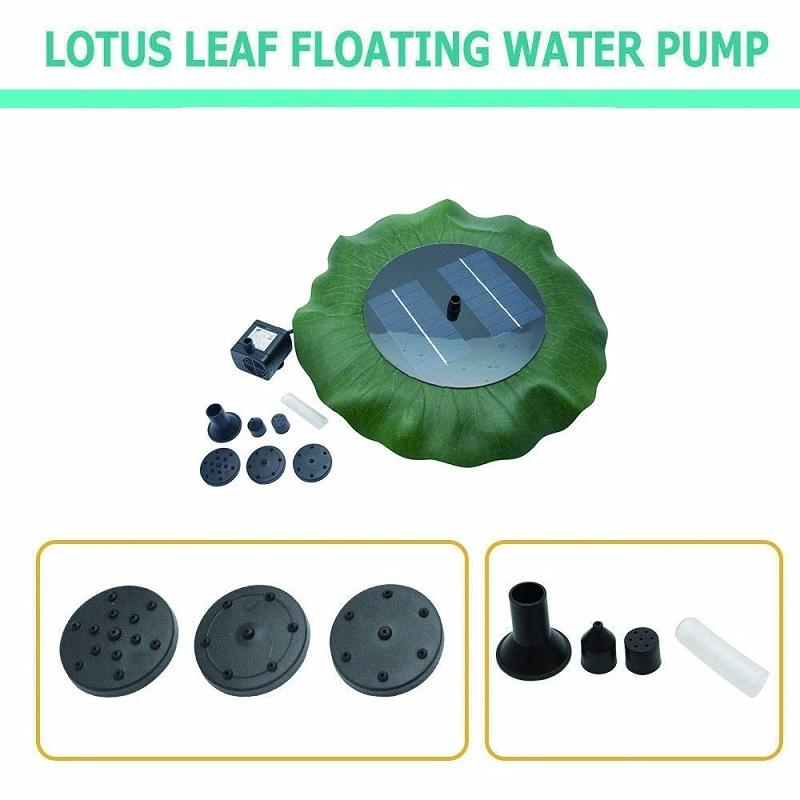 Brand New Marine Water Pump Solar Panel Lotus Leaf Floating Water Pump Garden Watering Power Fountain Pools