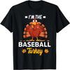 Ich bin der Baseball-Truthahn Frohes Erntedank Dankbar T-Shirt