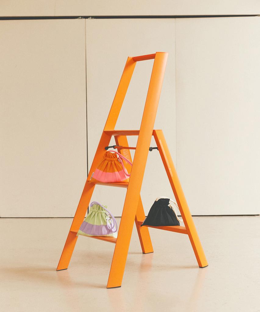 Pleatsmama Handle Bubble Bag Orange