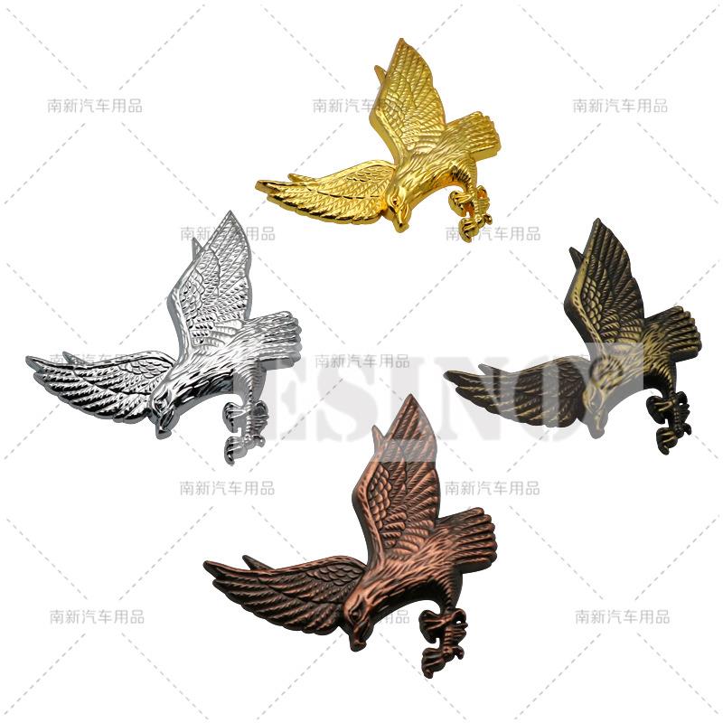 3D Flying Male Eagle Car Trunk Zinc Alloy Adhesive Badge Emblem Car Rear Body Tailgate Accessories Adhesive Styling Badge