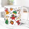 Christmas Snowman Gingerbread Man Socks Ceramic Coffee Mug