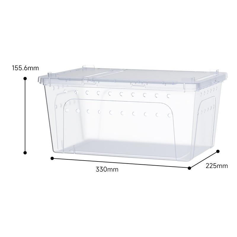 Snake Reptile Breeding Box Clear Plastic Terrarium with Ventilated Design Perfect for Home Setup