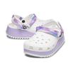 Crocs Classic Clog EVA Round Toe Perforated Shoes Unisex White Purple