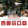 1Set Simulated Birds Nest Adornment Natural Look Christmas Decoration Decorative Bird Nest Photo Prop for Outdoor Garden