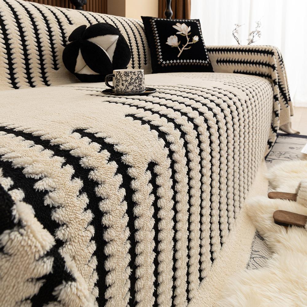 Retro high-end autumn and winter plush sofa towel cover 2026 new non-slip one whole universal full cover cover