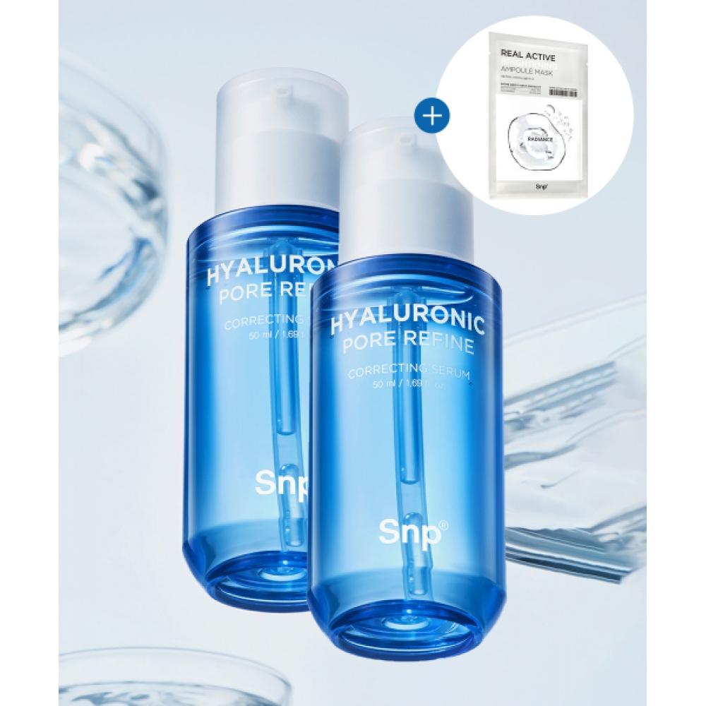 Snp [2Pack] Pore Killer Hyaluronic Moisture Serum 50ml Large Volume  1 Free Gift Mask Pack NONE
