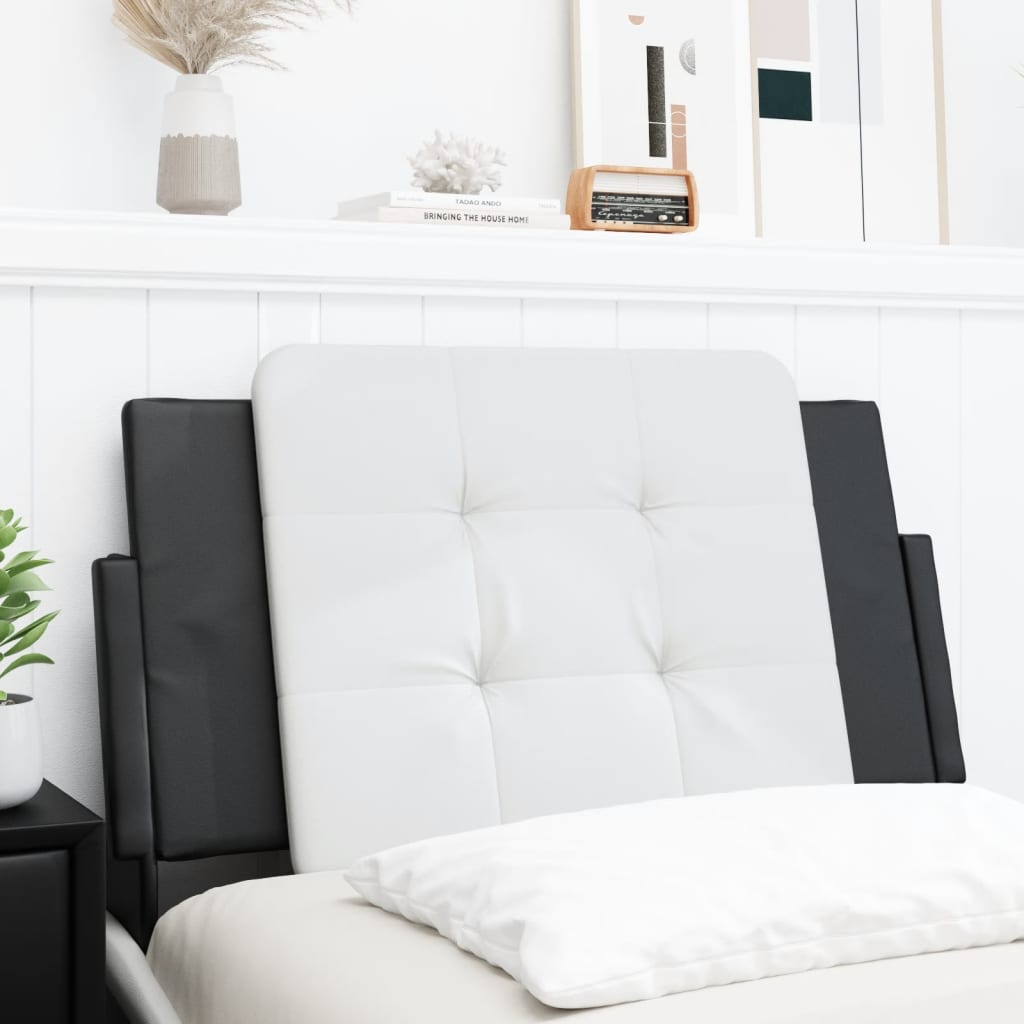 Vidaxl Headboard Cushion, Black and White, 90 Cm, Faux Leather