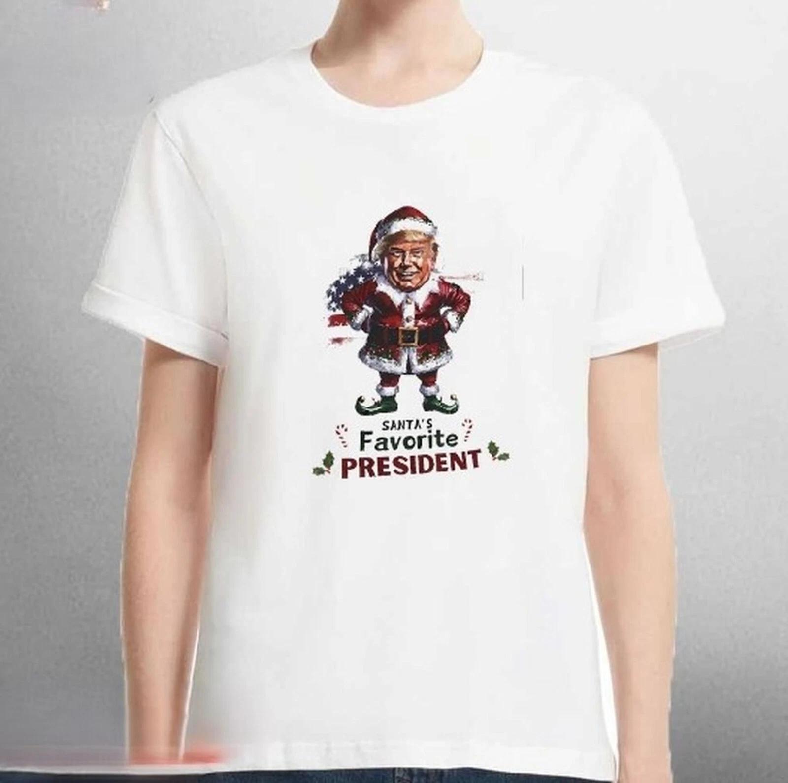 Santa’s Favorite President Trump MAGA Xmas Family Christmas 2024 Shirt S