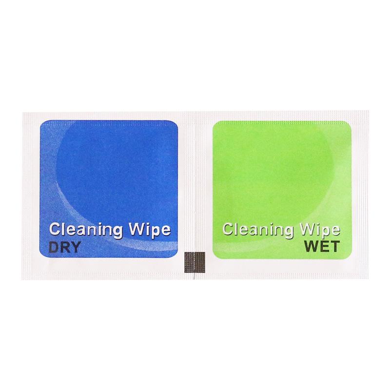 1+2 Wet & Dry Mobile Screen Cleaning Kit: Tempered Film, Dust Removal Sticker, Alcohol Pad