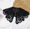 Vintage Shawl O-Neck Doll Fake Collar Shirt Women Hollow Crochet Lace False Collar Detachable Woman Half Shirt Faux  Col