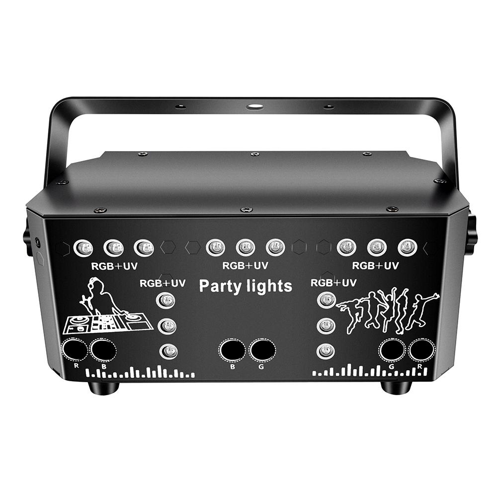 

21 Eye DJ Disco Laser Light 64 Patterns Projector KTV Bar Party RGB+UV Atmosphere Lamp A