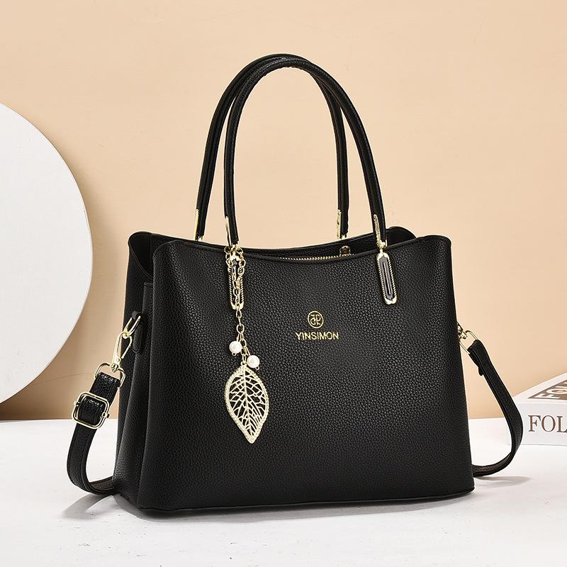 High-end Women's Bags, Large-capacity Soft Leather, Middle-aged Mother Handbags, Fashionable and Versatile, Great Temperament, Single Shoulder Oblique