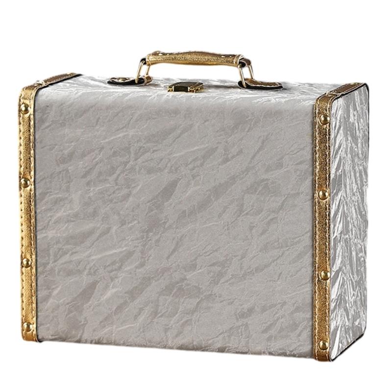 Fashionable Decorative Leather Storage Case Retro Styles Organizers for Jewelry and Storage Solution in Elegant Color