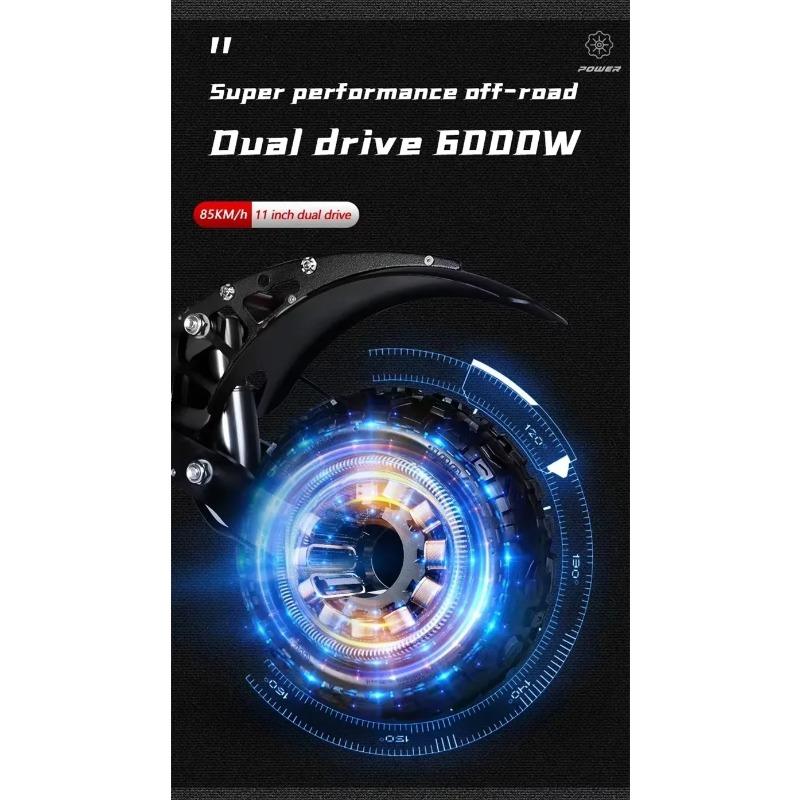 BOYUEDA Q7Pro Max E-Scooter 3200W Doppelmotor 52V28AH Batterie NFC-aktivierte App-Steuerung Escooter Leise Reifen Elektroroller