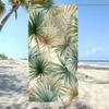 Rainbow Swirl Stripe White Daisy Beach Towel Colorful Retro Girls Quick Dry Towel