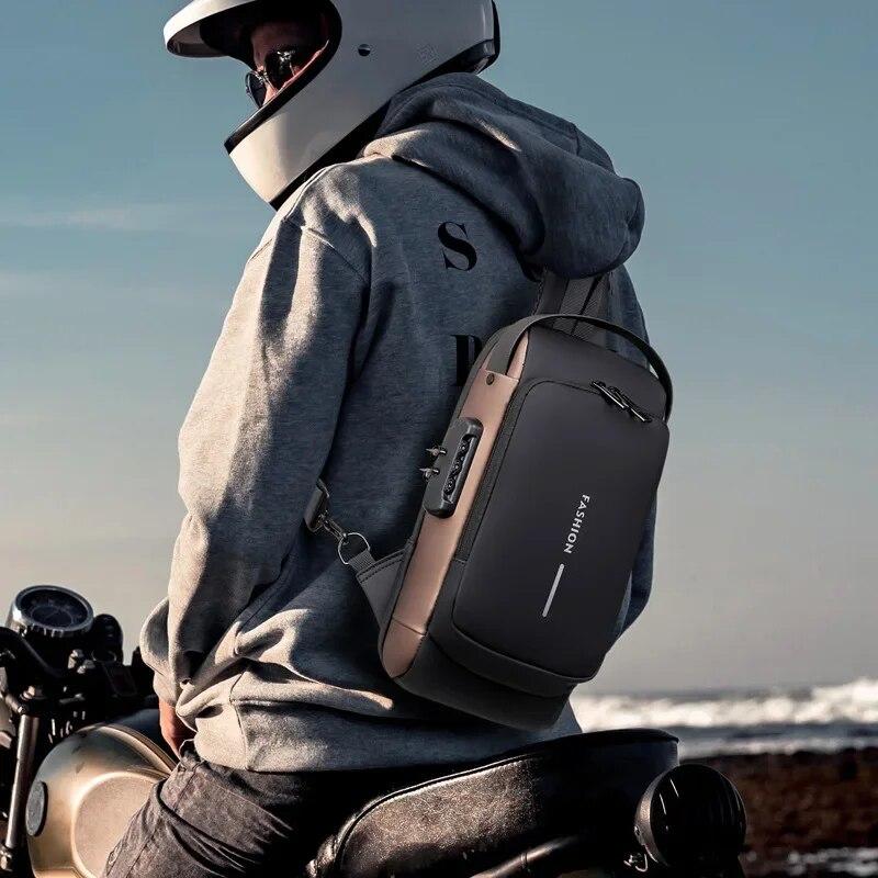 New Brand Designer Men Crossbody Bag PU Leather Classic Anti-Theft Shoulder Bag Chest Bag Multifunctional for Men