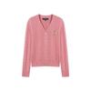Teenie Weenie Women's College Style Loose Fit V-Neck Knit Sweater