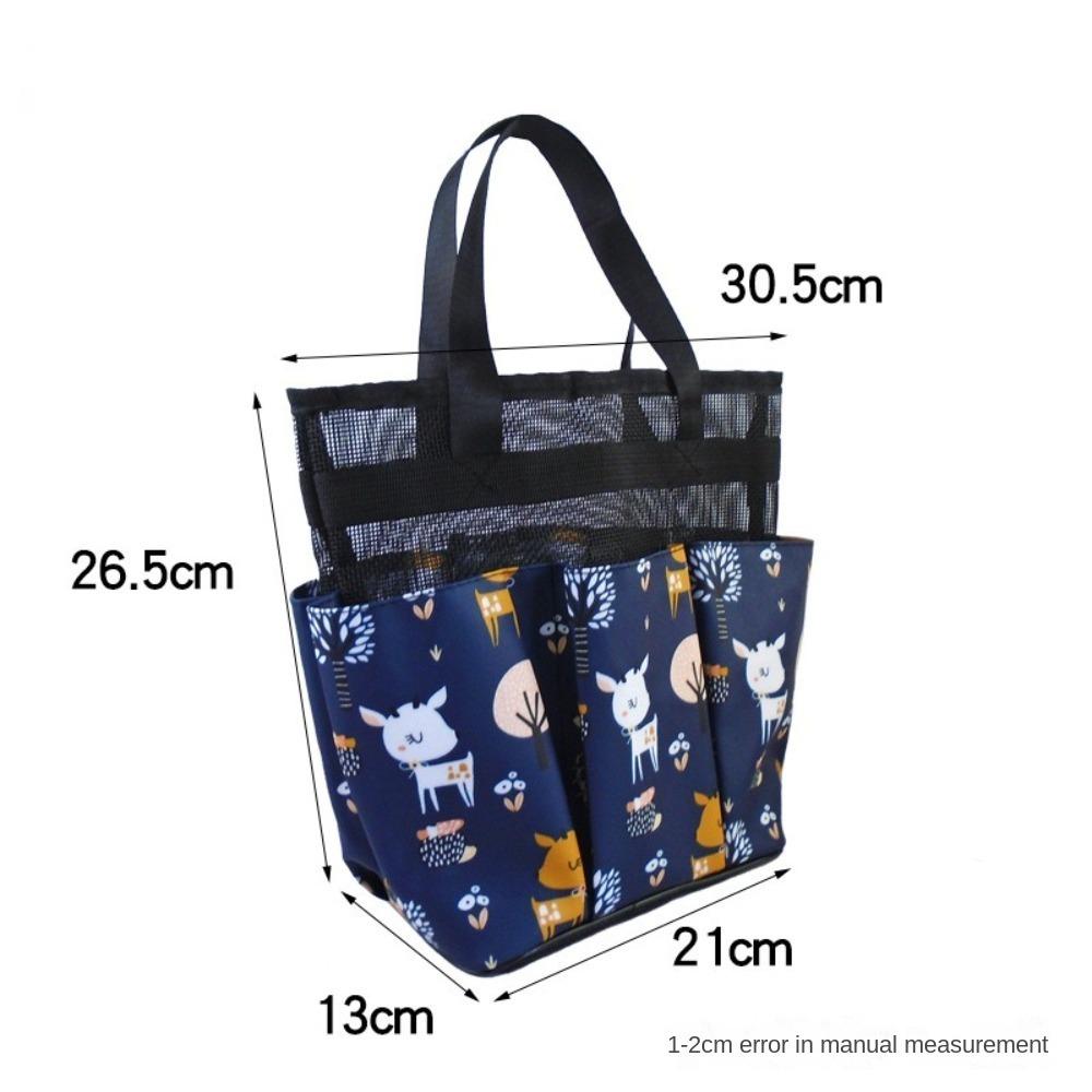 

Breathable Handbag Flower Printed Bath Bag New Shopping Tote Unisex 1