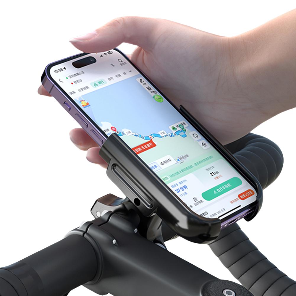 Bicycle Phone Mount Stand Aluminum Alloy Motorcycle Mobile Phone Mount Bicycle Navigation Phone Bracket for 4.2-7.5 Inch Phone