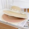 Breathable Wide Brim Straw Hat Elegant Lace Tied Sun Hat Stylish Beach Hat  Girls