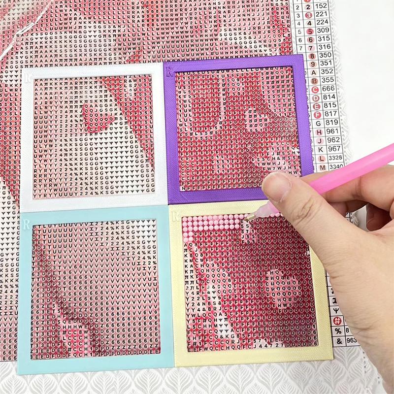 2Pcs Vibrant Rhinestone Frames with Magnetic Design for Craft Positioning