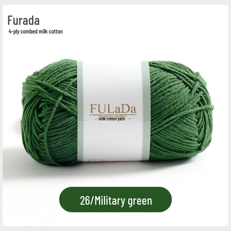 Baby 4-fädig gekämmte Milchbaumwollgarnknäuel zum Handstricken & Häkeln - DIY Puppe, Pullover, Schal Materialpaket