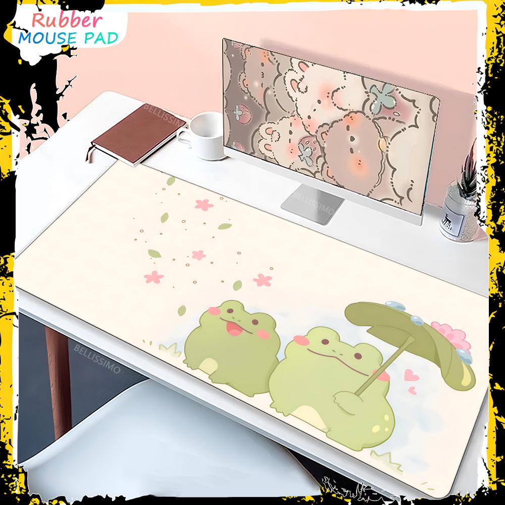 Cute frog rubber HD Mouse Pad Large Computer Cartoon Anime Gamer player Keyboard XXL MousePad Laptop Gaming Accessories Desk Mat