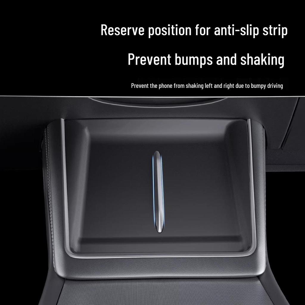 Compatible Silicon Anti-Slip Wireless Charging Pad for Tesla Model Y Central Console