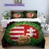 Hungary National Football Team  Pattern Bedding Quilt Set  Home Decoration  Gift (1 * duvet cover + 2 * pillowcase  without core)