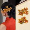 Beautiful Chinese Ancient Hairpins Beads Exquisite Fairy Side Clips Hanfu Flower Hair Clips  Girls