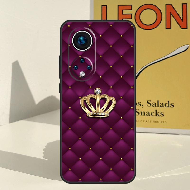 Quilted Texture Sofa Pattern Crown Case For Honor 200 Pro X9b X9a X8b X8a X8 X9 X9c 50 70 90 Lite Honor Magic 7 5 6 Pro Funda