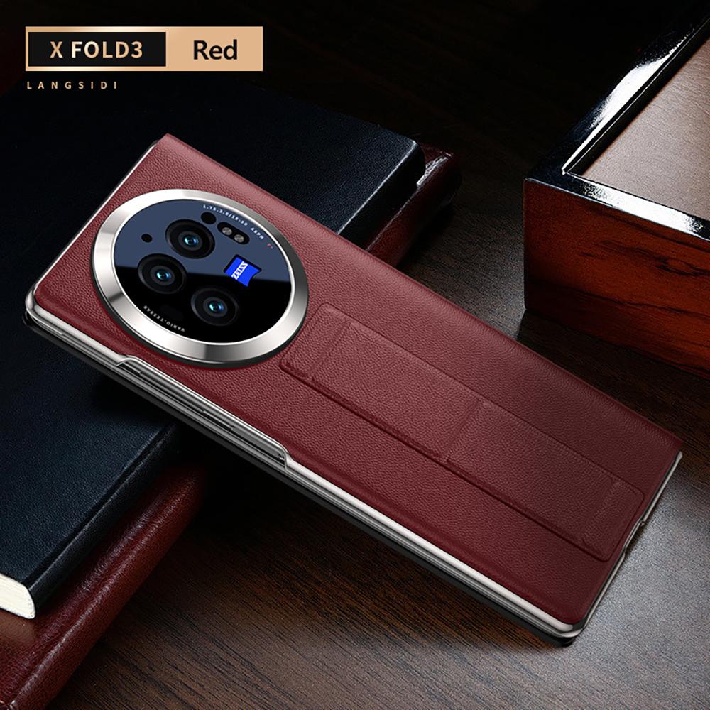 

LANGSIDI Smart Flip Case для Vivo X Fold 3 Pro X Fold3 Магнітний ремінець на зап’ясті Підставка Задня кришка For VIVO X Fold3 Pro