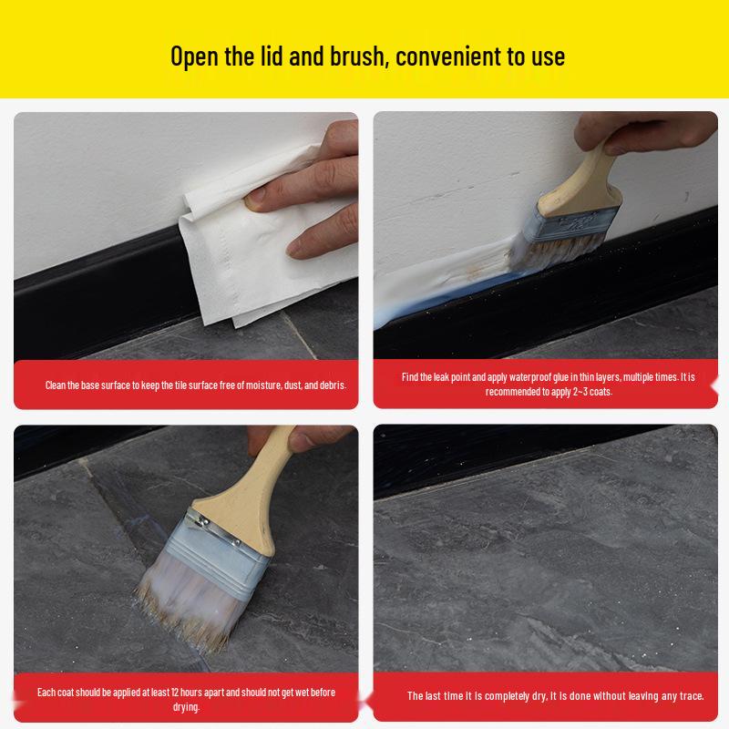 Clear Waterproof Bathroom Leak Repair Sealant for Tiles and Walls