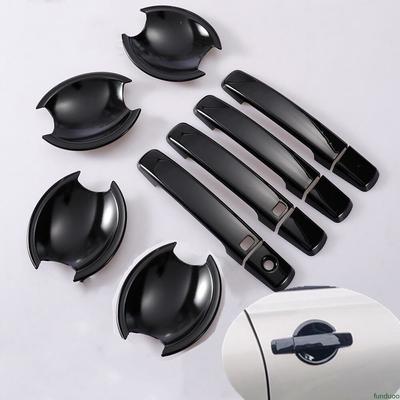 Para Nissan Quest 2004-2009 Preto Brilhante Cromado Capa Adesivos Maçaneta da Porta do Carro Styling