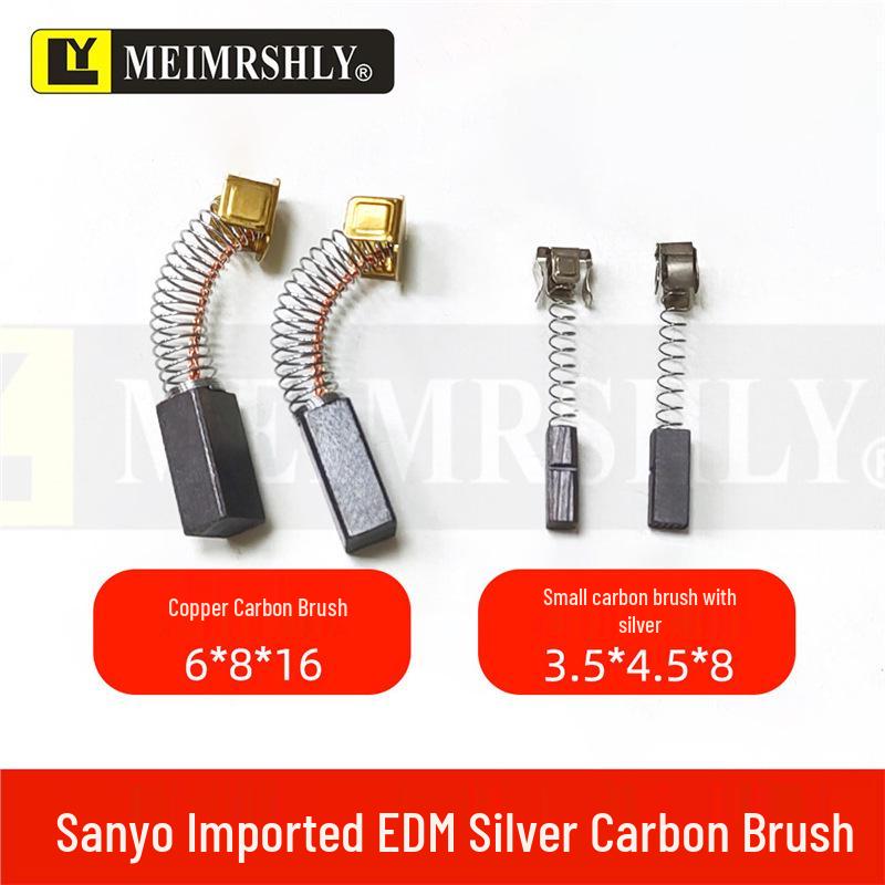 Motor Tachometer Carbon Brush with Spring - Sizes Available: 4x4, 4x5, 4x6, 4x7, 4x8, 4x10, 4x12.
