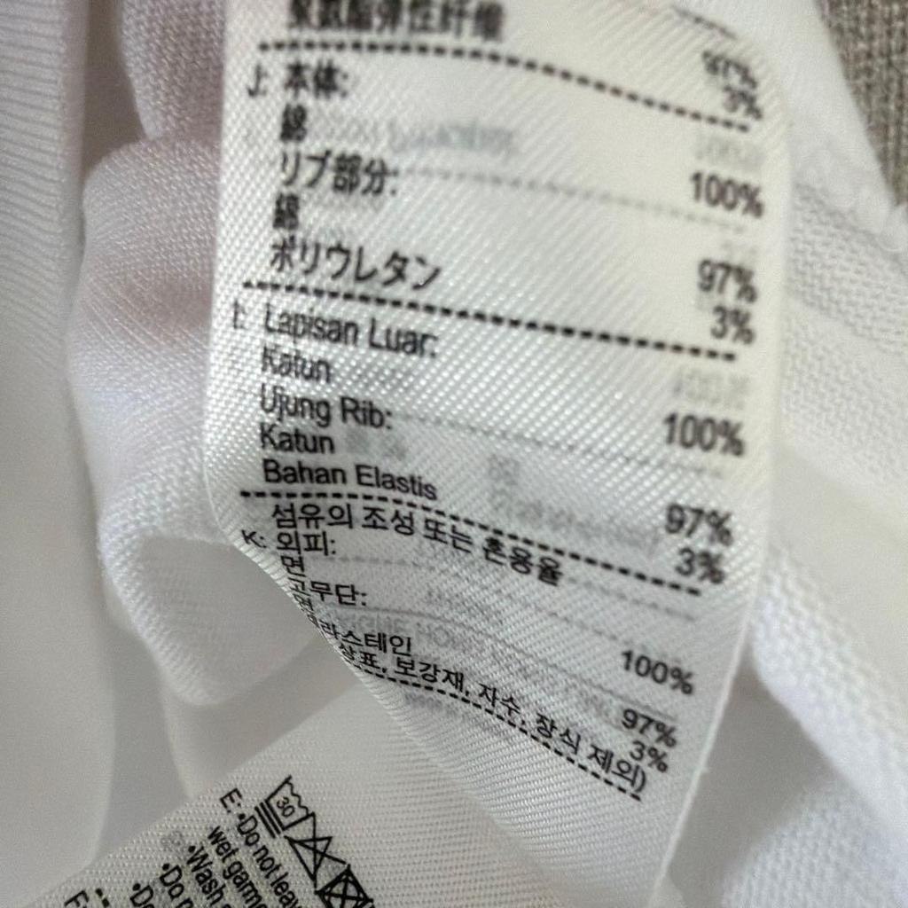 Used LACOSTE Outline Clock Crew Neck T-Shirt White