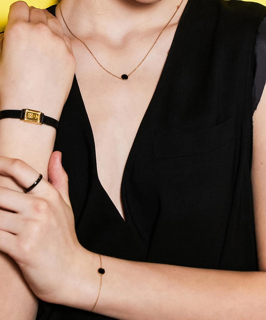Begins Roca Mini Round Onyx Bracelet