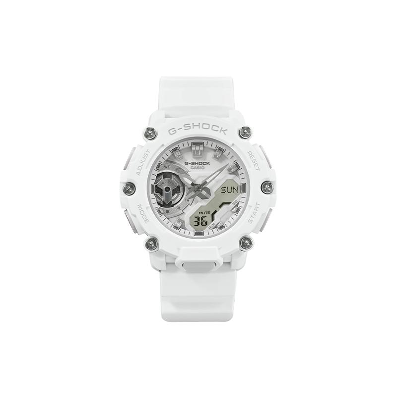 Casio G-SHOCK 200 Meters Waterproof Quartz Movement Resin Strap Japanese and Korean Watch Women's Watch White Dial GMA-S2200M-7AJF