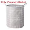 Collapsible Cotton Linen Laundry Basket With Handle For Clothes And Storage In Modern Home Decor