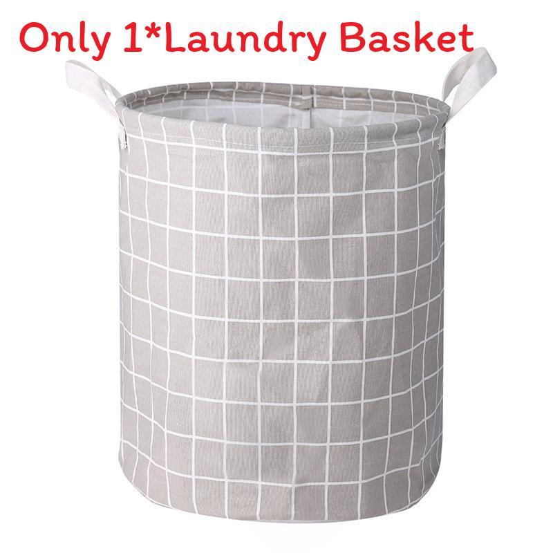 Collapsible Cotton Linen Laundry Basket With Handle For Clothes And Storage In Modern Home Decor