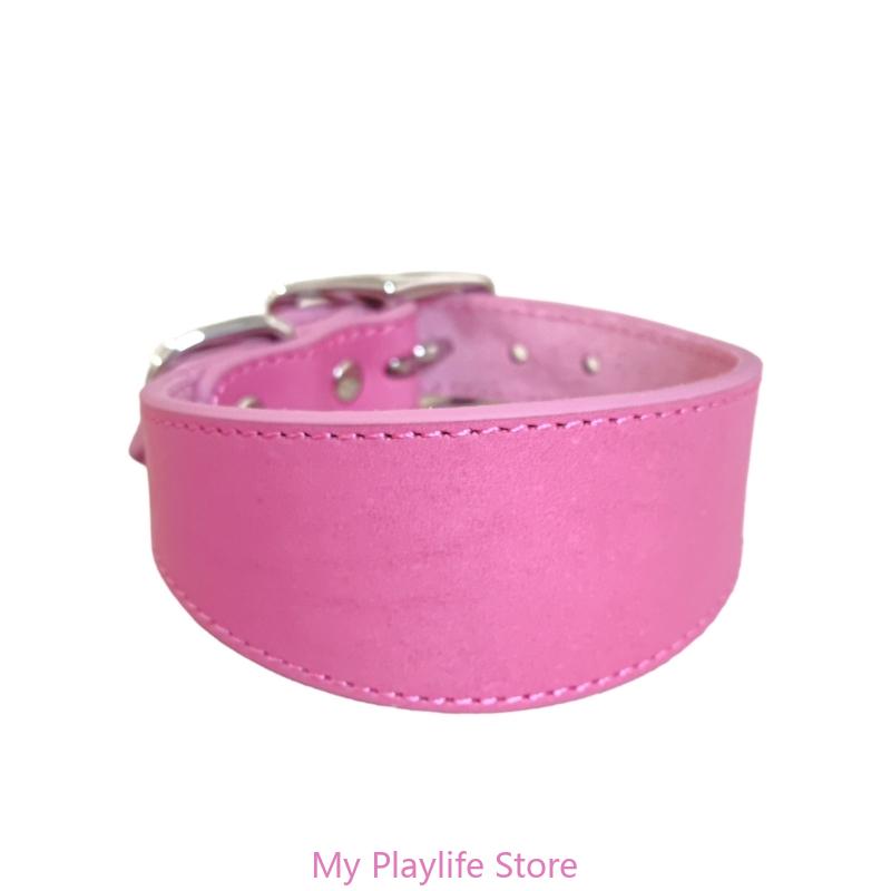 

Ошейник для уиппета, кожа, мягкая замша, широкие ошейники с подкладкой, левретка, борзая, салюки, борзая, товары для собак M розы красного