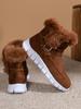 2024 Winter Women Fur Warm Chelsea Snow Boots Casual Shoes New Short Plush Suede Ankle Boots Flats Gladiator Sport Botas Mujer