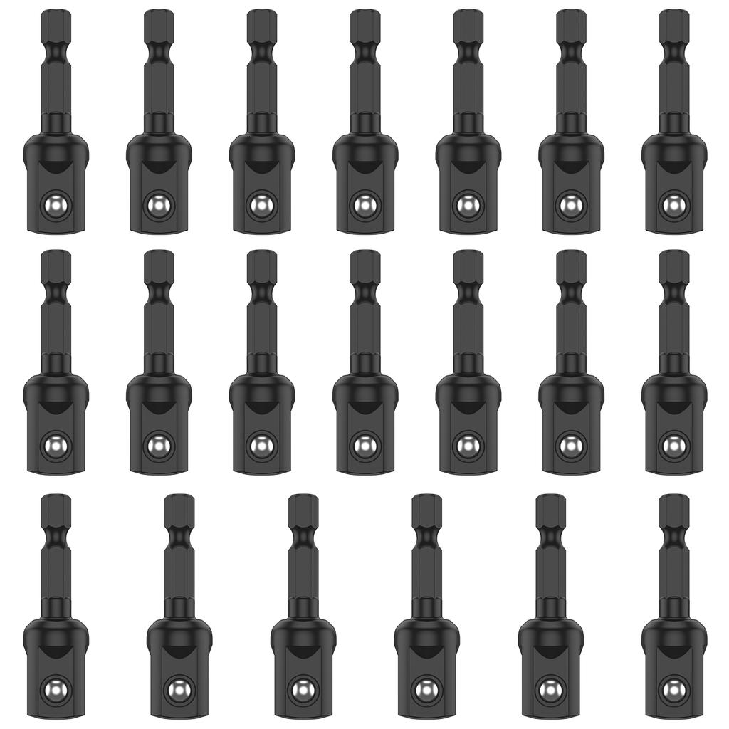 10/20Pcs 1/2 Inch Impact Socket Adapter Nut Driver Drill Bits Hex Shank Extension Rod for Impact Driver Screwdriver Handle Tool