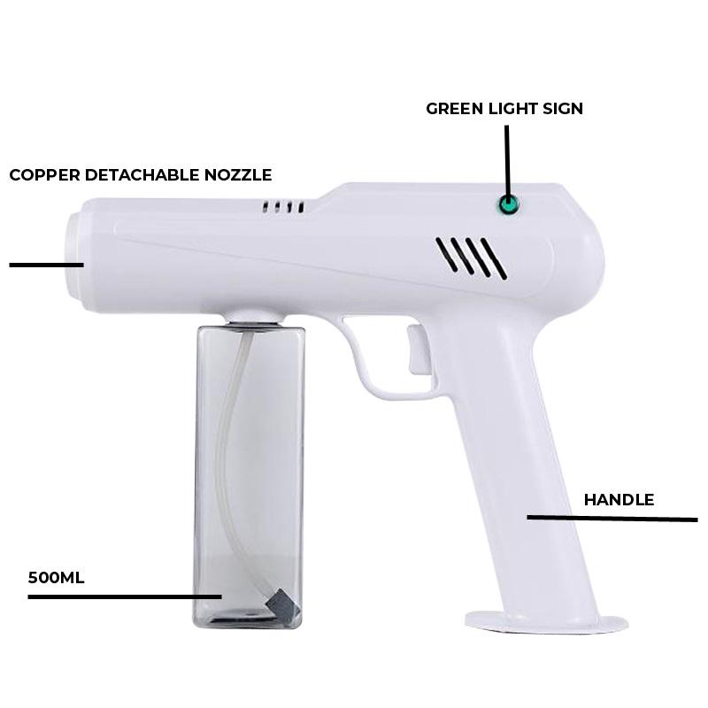 800ML 2600mAH Wireless Rechargeable Nano Blue Light Atomizer Disinfection Sprayer UK/US/EU Plug New